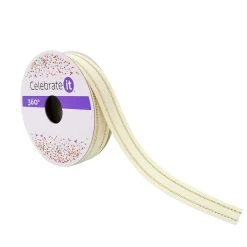 Outlet ✔️ 5/8" Grosgrain Ticking Striped Ribbon by Celebrate It™ 360°™ 🤩