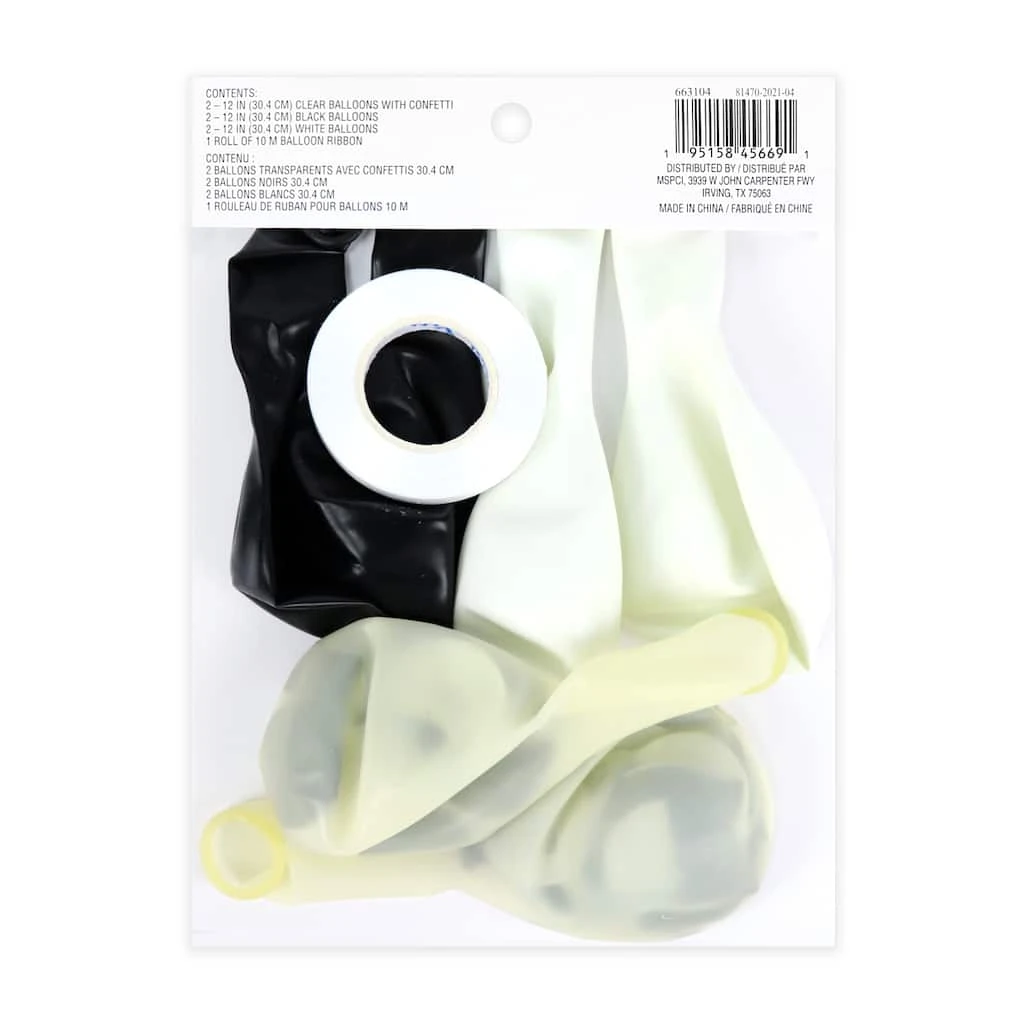 Cheapest ✔️ 12 Pack: Black & White Balloon Bouquet Kit by Celebrate It™ ✔️ 4 Cheapest ✔️ 12 Pack: Black & White Balloon Bouquet Kit by Celebrate It™ ✔️ - Image 4