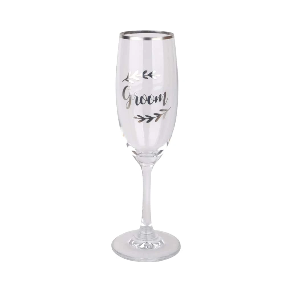 Budget ⭐ Silver Groom Toasting Flute by Celebrate It™ 🥰 1 Budget ⭐ Silver Groom Toasting Flute by Celebrate It™ 🥰