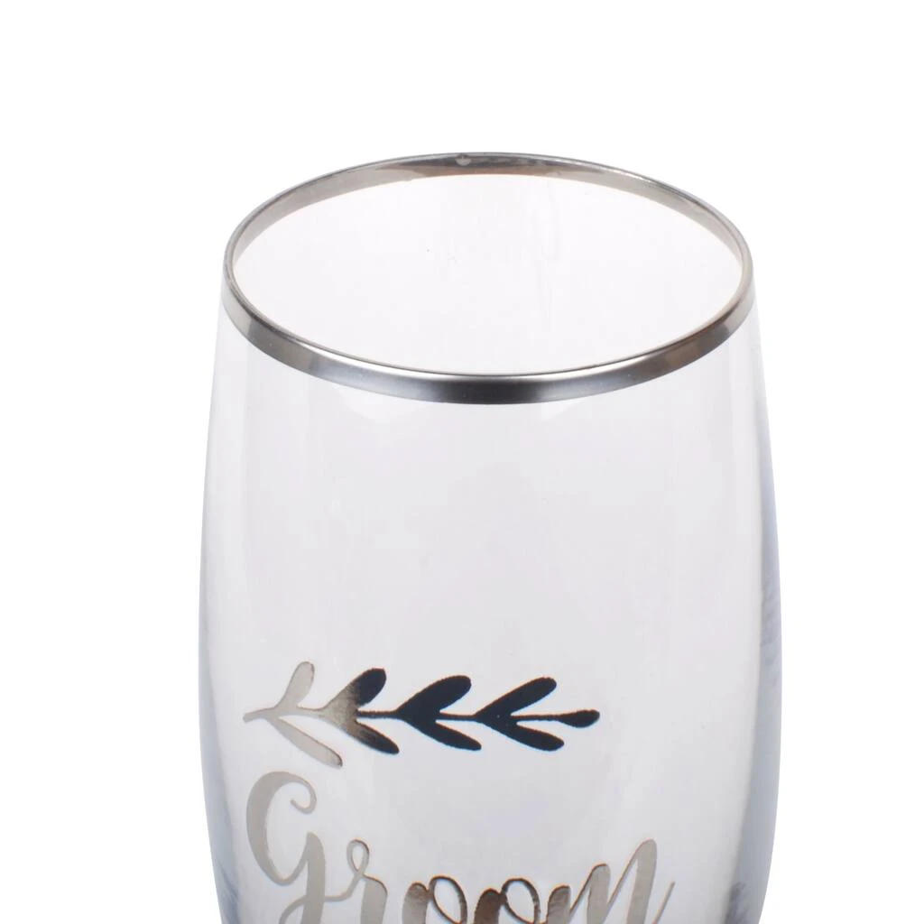 Budget ⭐ Silver Groom Toasting Flute by Celebrate It™ 🥰 3 Budget ⭐ Silver Groom Toasting Flute by Celebrate It™ 🥰 - Image 3