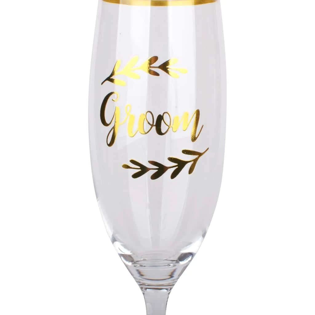 Budget π Gold Groom Toasting Flute by Celebrate It™ β¨ 2 Budget π Gold Groom Toasting Flute by Celebrate It™ β¨ - Image 2