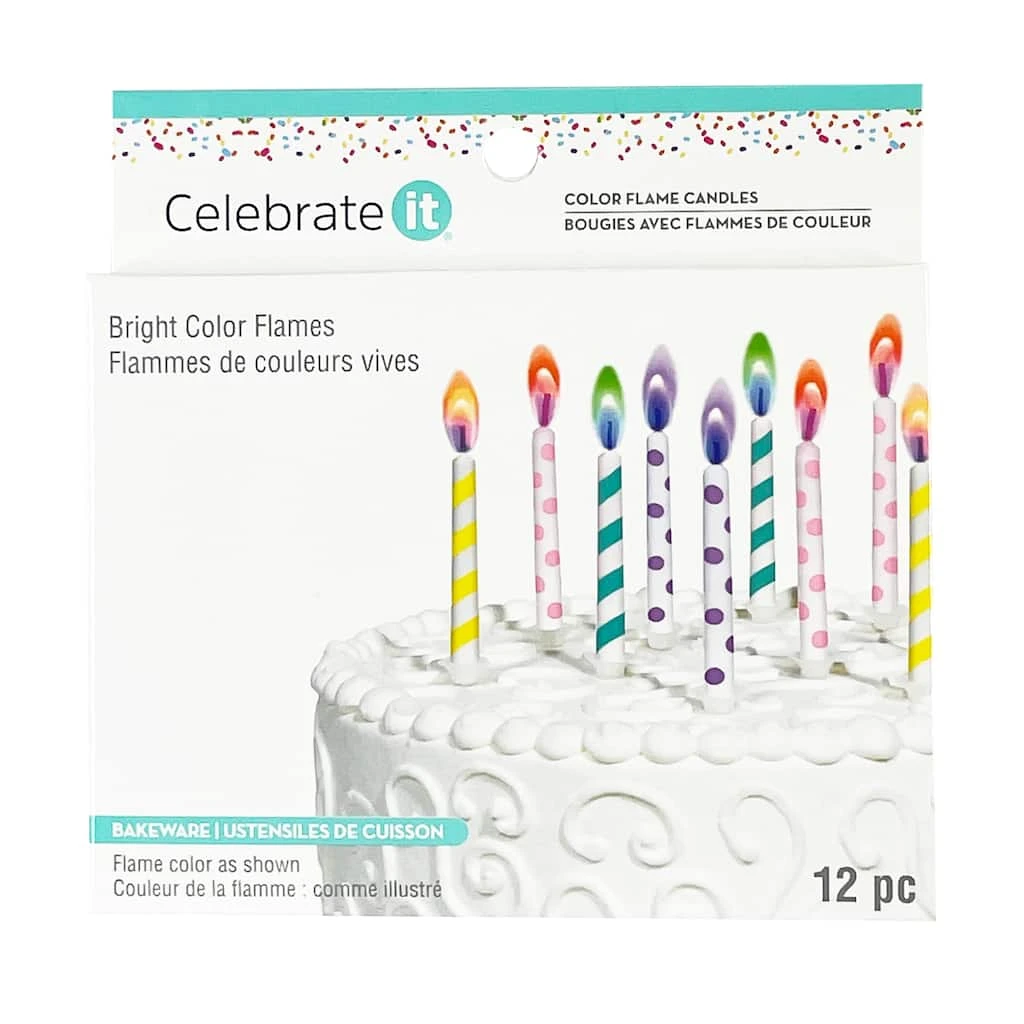 Buy 🧨 12 Packs: 12 ct. (144 total) Printed Pastel Color Flame Candles by Celebrate It® 😀 1 Buy 🧨 12 Packs: 12 ct. (144 total) Printed Pastel Color Flame Candles by Celebrate It® 😀