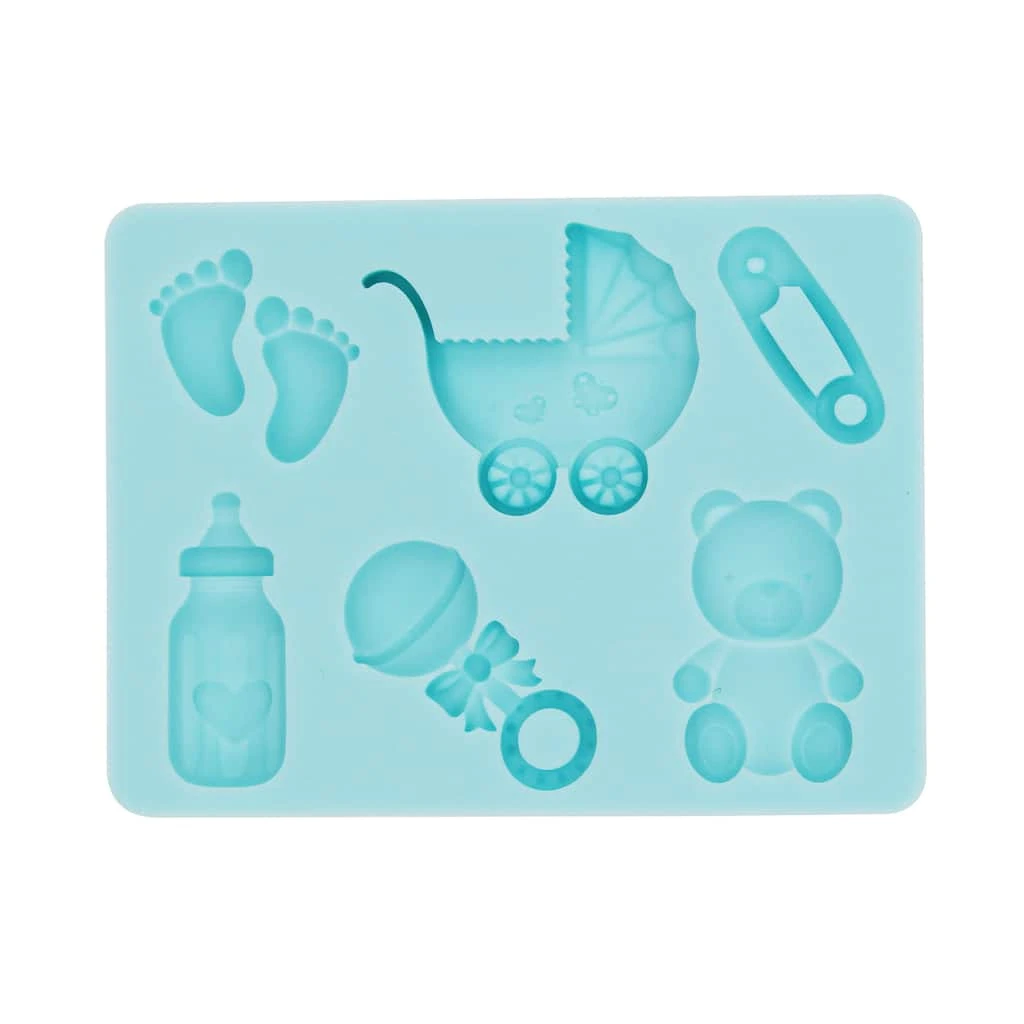 Wholesale ⭐ 6 Pack: Baby Silicone Fondant Mold by Celebrate It® ✨ 1 Wholesale ⭐ 6 Pack: Baby Silicone Fondant Mold by Celebrate It® ✨