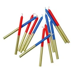 Best deal 😍 Gold Dipped Blue & Red 👍 Birthday Candles by Celebrate It™ ⭐