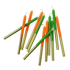 Best Pirce ✔️ Gold Dipped Orange & Green 🎉 Birthday Candles by Celebrate It™ 😀