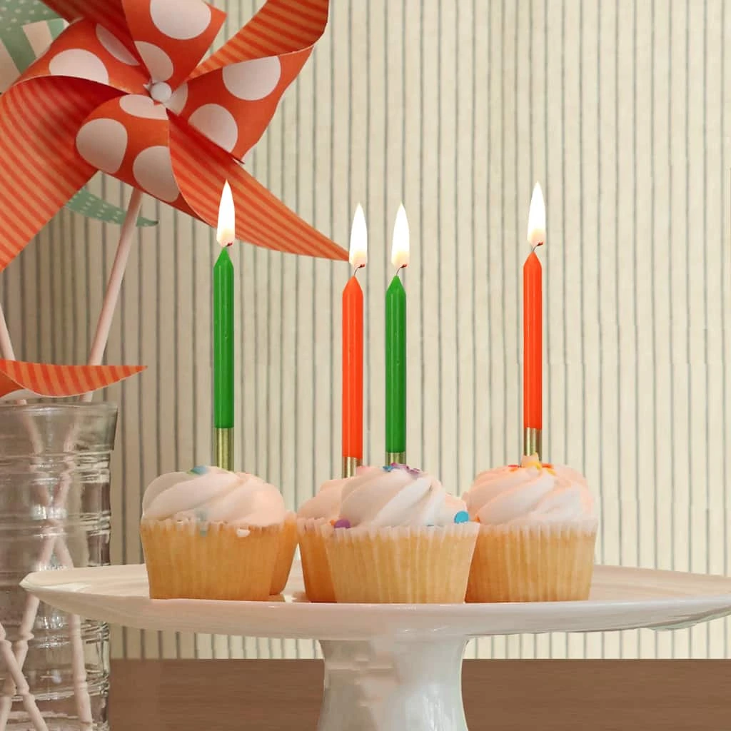 Best Pirce βοΈ Gold Dipped Orange & Green π Birthday Candles by Celebrate It™ π 2 Best Pirce βοΈ Gold Dipped Orange & Green π Birthday Candles by Celebrate It™ π - Image 2