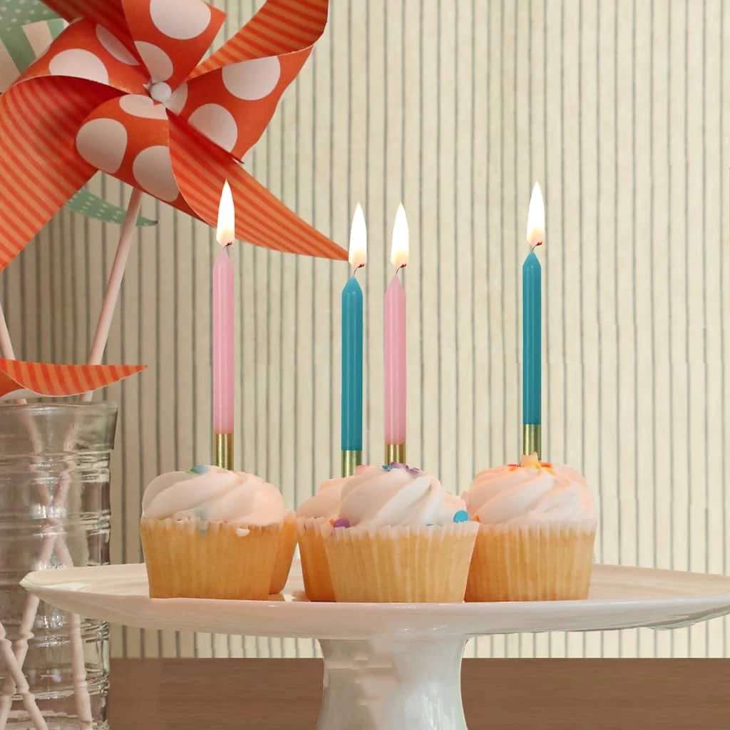 Best deal 🤩 Gold Dipped Pink & Teal 😉 Birthday Candles by Celebrate It™ ❤️ 2 Best deal 🤩 Gold Dipped Pink & Teal 😉 Birthday Candles by Celebrate It™ ❤️ - Image 2