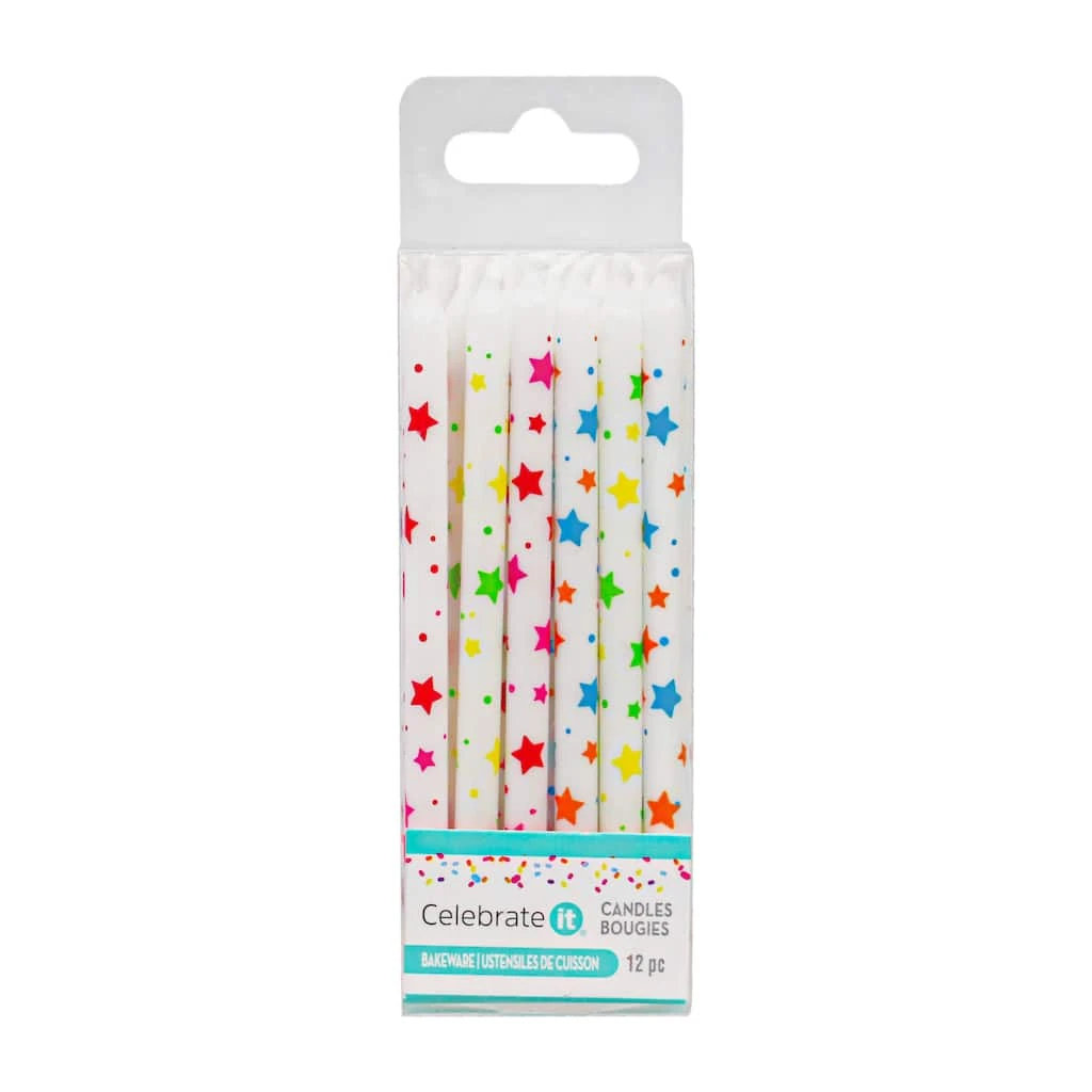 Outlet βοΈ 12 Packs: 12 ct. (144 total) Multicolored Stars π Birthday Candles by Celebrate It™ β 3 Outlet βοΈ 12 Packs: 12 ct. (144 total) Multicolored Stars π Birthday Candles by Celebrate It™ β - Image 3