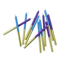 Cheapest ⭐ Gold Dipped Blue & Purple 🧨 Birthday Candles by Celebrate It™ ✔️