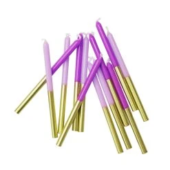 Discount ✔️ Gold Dipped Purple 🛒 Birthday Candles by Celebrate It™ ❤️