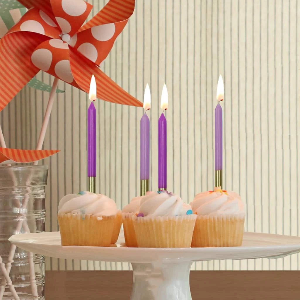 Discount ✔️ Gold Dipped Purple 🛒 Birthday Candles by Celebrate It™ ❤️ 2 Discount ✔️ Gold Dipped Purple 🛒 Birthday Candles by Celebrate It™ ❤️ - Image 2