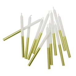 Wholesale ❤️ Gold Dipped White ❤️ Birthday Candles by Celebrate It™ ❤️