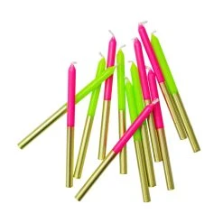 Brand new 😉 Gold Dipped Pink & Green Birthday Candles by Celebrate It™ 🌟