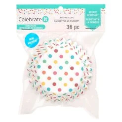 Deals 🔔 12 Packs: 36 ct. (432 total) Multicolor Polka Dot Grease Resistant Baking Cups by Celebrate It® 😉