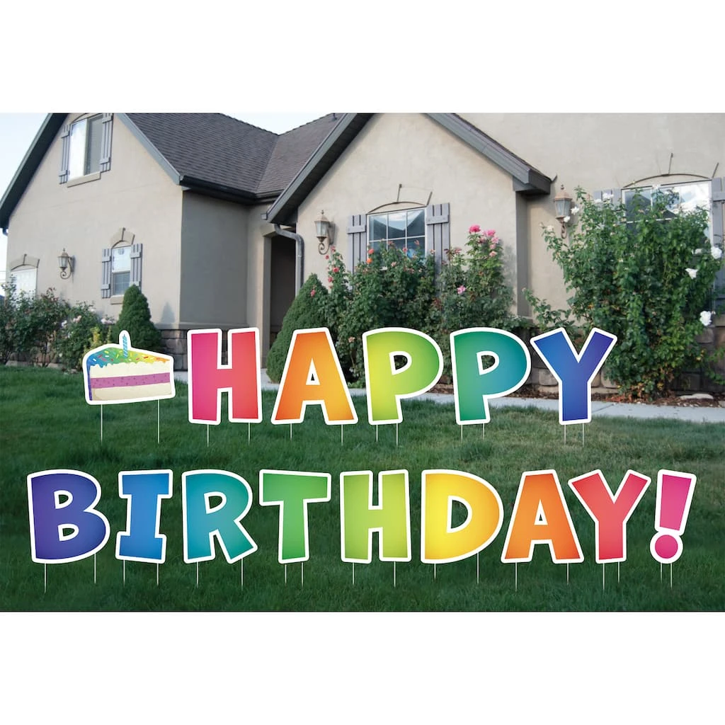 Best deal π 4 Pack: Rainbow Happy β Birthday Yard Sign by Celebrate It™ β¨ 2 Best deal π 4 Pack: Rainbow Happy β Birthday Yard Sign by Celebrate It™ β¨ - Image 2