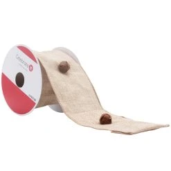 Best Sale 🔥 3.5" Faux Burlap Wired Bell Ribbon by Celebrate It™ 😉 Christmas ✔️