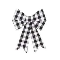 Coupon 😀 18" White & Black Plaid Bow by Celebrate It™ 👍