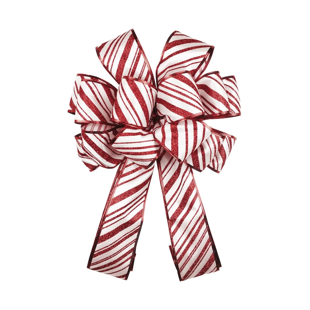 Budget β¨ 20.5" π― Candy Cane Stripe Tree Topper Bow by Celebrate It™ β Christmas π₯° 2 Budget β¨ 20.5" π― Candy Cane Stripe Tree Topper Bow by Celebrate It™ β Christmas π₯° - Image 2