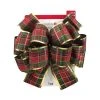 Discount 🧨 20.5" Red & Green Plaid Tree Topper Bow with Gold Edges by Celebrate It™ Christmas 🧨