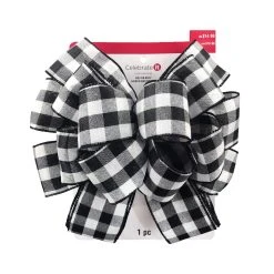 Wholesale 🤩 Black & White Buffalo Check Décor Bow by Celebrate It™ ⌛