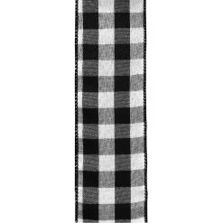 Wholesale 🤩 Black & White Buffalo Check Décor Bow by Celebrate It™ ⌛ -Celebrate It Sales Shop 10669929 3