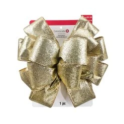 Brand new 😍 20.5" Gold Glitter Tree Topper Bow by Celebrate It™ Christmas 🔥
