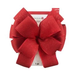 New 🧨 20.5" Red Tree Topper Bow by Celebrate It™ ❄ Christmas ✔️