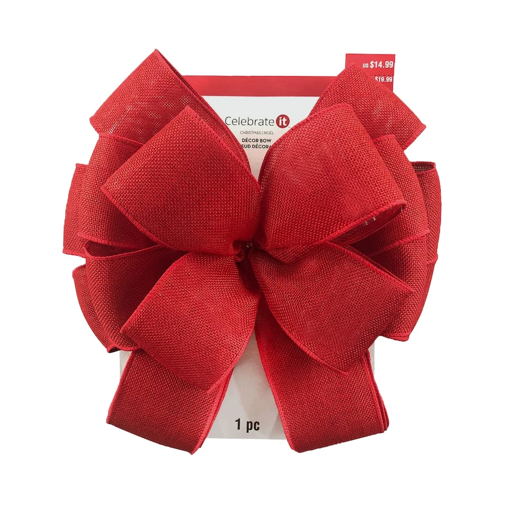 New 🧨 20.5" Red Tree Topper Bow by Celebrate It™ ❄ Christmas ✔️ 1 New 🧨 20.5" Red Tree Topper Bow by Celebrate It™ ❄ Christmas ✔️