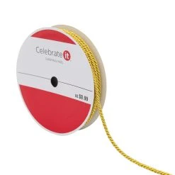 Top 10 ✔️ 1/8" Metallic Twisted Cord Ribbon by Celebrate It™ 🌟 Christmas ⌛