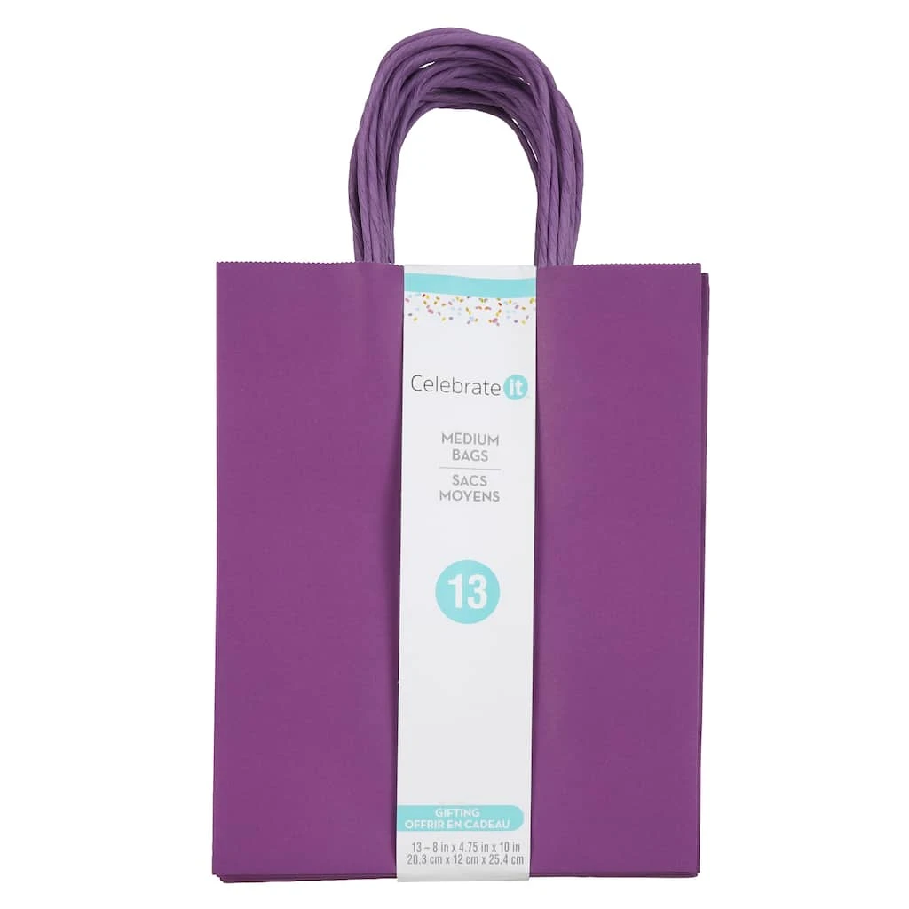 Best deal π 8 Packs: 13 ct. (104 total) Medium Purple Gift Bags by Celebrate It™ β 1 Best deal π 8 Packs: 13 ct. (104 total) Medium Purple Gift Bags by Celebrate It™ β