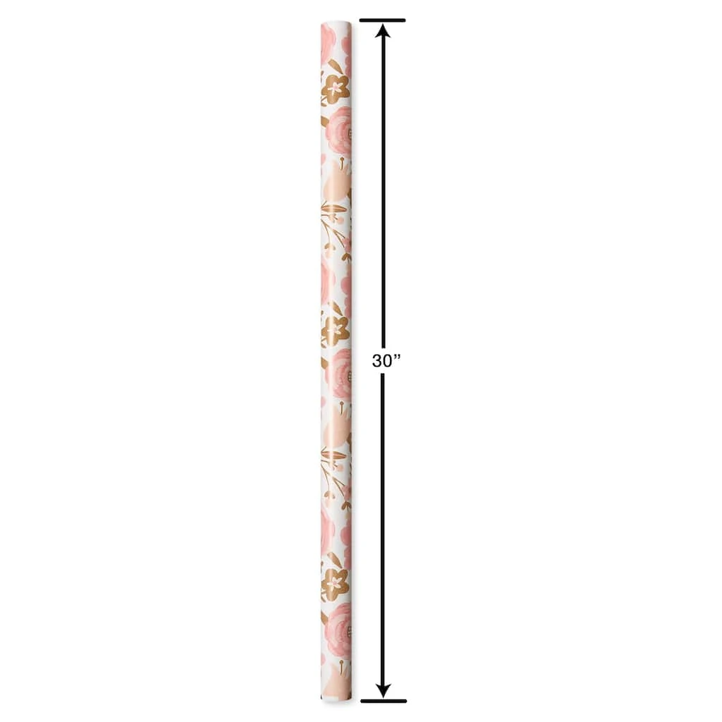 Brand new ✔️ 12 Pack: Pink & White Floral Gift Wrap by Celebrate It™ ⌛ 2 Brand new ✔️ 12 Pack: Pink & White Floral Gift Wrap by Celebrate It™ ⌛ - Image 2