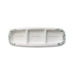 Top 10 🤩 12" Be Merry 3-Section Ceramic Party Platter by Celebrate It™ 👏 Christmas ⌛