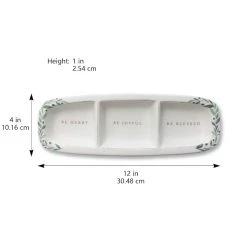 Top 10 🤩 12" Be Merry 3-Section Ceramic Party Platter by Celebrate It™ 👏 Christmas ⌛ -Celebrate It Sales Shop 10676988 3