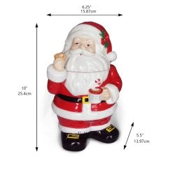 Best deal 😍 10" Santa Ceramic Cookie Jar by Celebrate It® Christmas 👍 -Celebrate It Sales Shop 10676994 3