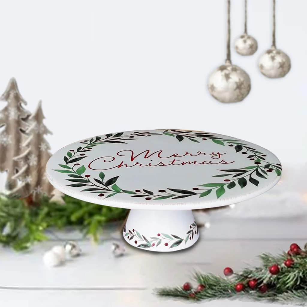 New β€οΈ 10.5" Merry π Christmas Ceramic Cake Stand by Celebrate It™ Christmas β 2 New β€οΈ 10.5" Merry π Christmas Ceramic Cake Stand by Celebrate It™ Christmas β - Image 2