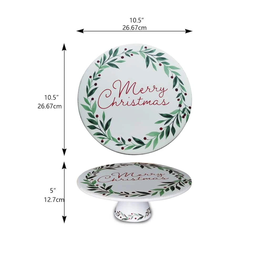 New β€οΈ 10.5" Merry π Christmas Ceramic Cake Stand by Celebrate It™ Christmas β 3 New β€οΈ 10.5" Merry π Christmas Ceramic Cake Stand by Celebrate It™ Christmas β - Image 3