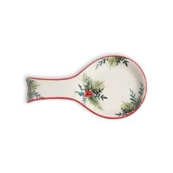 Flash Sale ✔️ 8.8" Berry & Pine Ceramic Spoon Rest by Ashland® by Celebrate It 💯