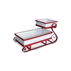 Discount 🤩 16" Red & White Sleigh Tray by Ashland® by Celebrate It ❤️
