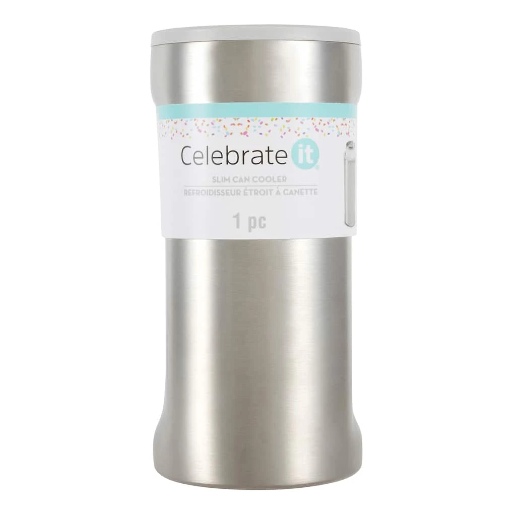 Cheap π 24 Pack: 12oz. Stainless Steel Slim Can Cooler by Celebrate It® π 1 Cheap π 24 Pack: 12oz. Stainless Steel Slim Can Cooler by Celebrate It® π