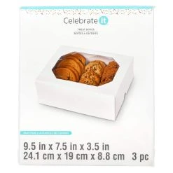 New 🔔 9.5" White Window Treat Boxes by Celebrate It®, 3ct. 🛒