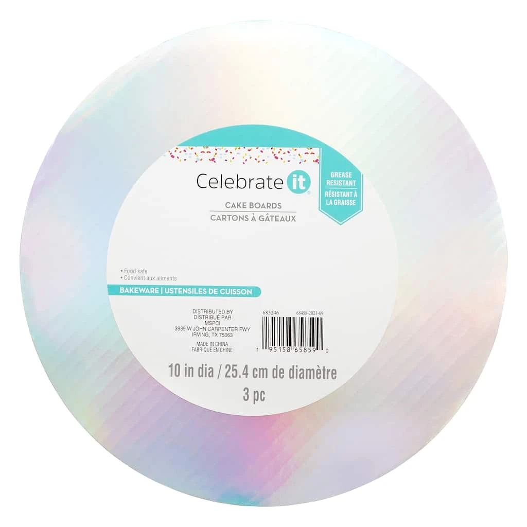 Hot Sale β 10" Iridescent Cake Boards by Celebrate It®, 3ct. π 3 Hot Sale β 10" Iridescent Cake Boards by Celebrate It®, 3ct. π - Image 3