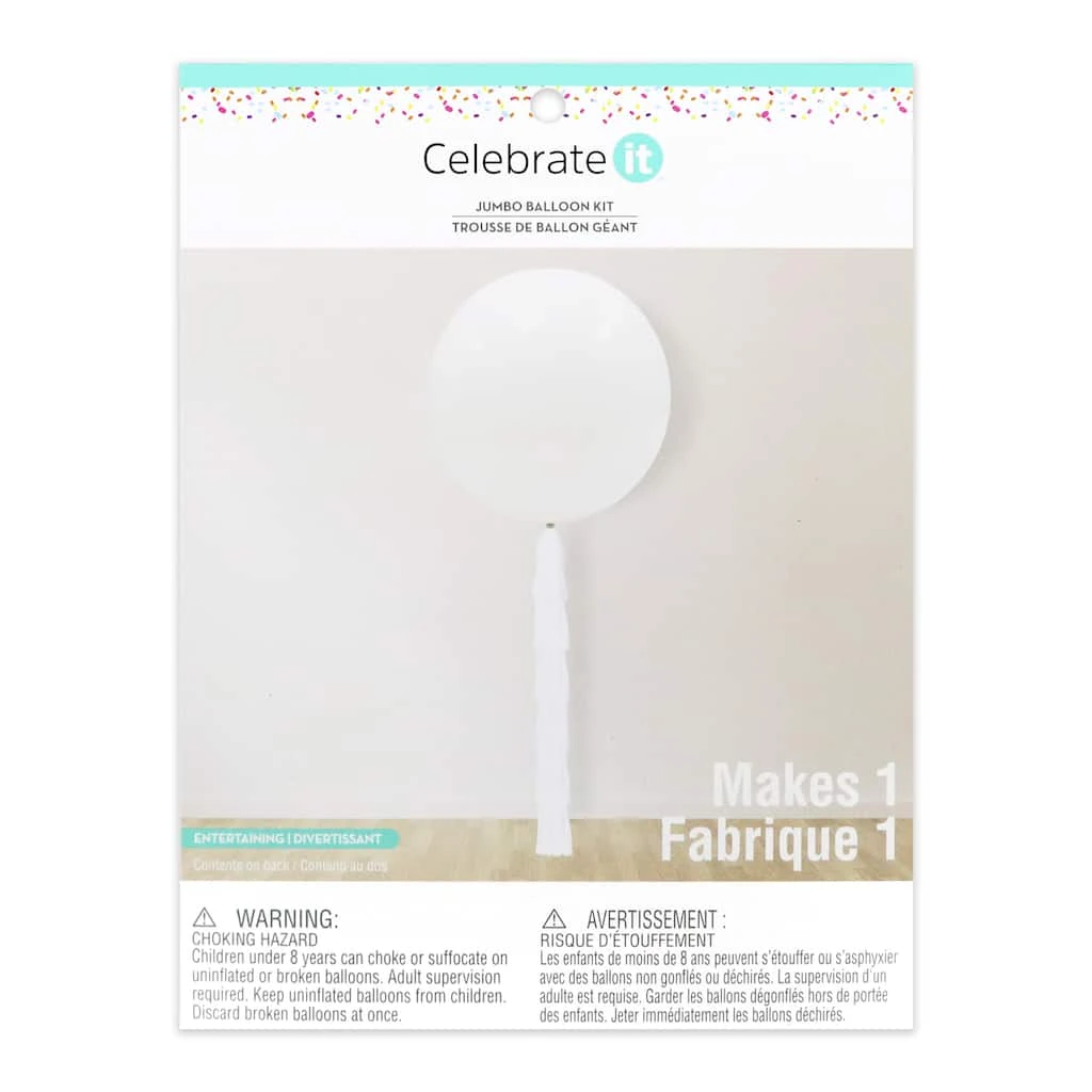 Wholesale π White Jumbo Balloon Kit by Celebrate It™ β 1 Wholesale π White Jumbo Balloon Kit by Celebrate It™ β