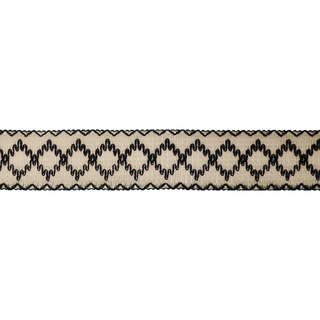 Brand new β 1.5'' x 3 yd. Natural and Black Knit Ribbon by Celebrate It® π 3 Brand new β 1.5'' x 3 yd. Natural and Black Knit Ribbon by Celebrate It® π - Image 3