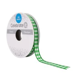 Best Sale ⌛ 3/8'' x 7yd. Gingham Ribbon by Celebrate It™ ⭐