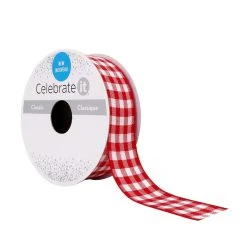 Best Pirce 🥰 7/8'' x 5yd. Gingham Ribbon by Celebrate It® ✨