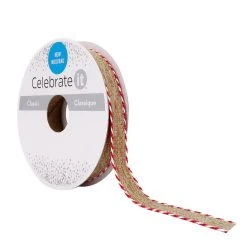 Best Pirce 🔔 3/8'' x 7yd. Linen Twist Edge Ribbon by Celebrate It® ⌛