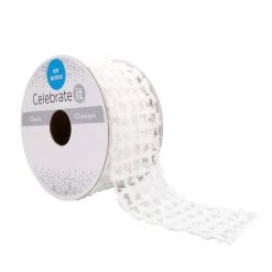 Coupon 🎉 1.5'' x 3yd. Wired Knit Check Ribbon by Celebrate It® 🥰