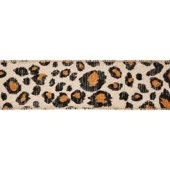 Cheapest ⭐ 2.5'' x 3yd. Faux Burlap Wired Cheetah Ribbon by Celebrate It® ⭐ -Celebrate It Sales Shop 10689908 3