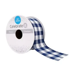 Discount ✨ 12 Pack: 1.5'' x 3yd. Wired Gingham Ribbon by Celebrate It® 😍