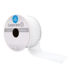 Buy ❤️ 1.5" x 3yd. Sheer Wired Ribbon by Celebrate It™ ⌛